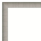 29" x 29" Non-Beveled Elegant Narrow Bathroom Wall Mirror, Brushed Pewter, Square, Wall Mount, Includes Hardware