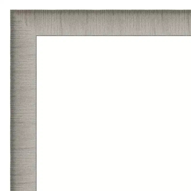29" x 29" Non-Beveled Elegant Narrow Bathroom Wall Mirror, Brushed Pewter, Square, Wall Mount, Includes Hardware