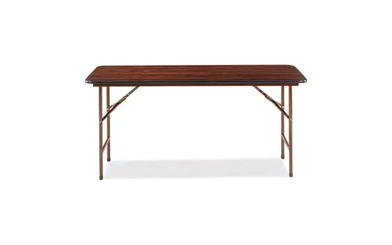 Wood Folding Table, Rectangular, 59.88W x 17.75D x 29.13H, Mahogany