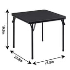 Kids Folding Square Table, Portable Card and Game Table, Black/Blue