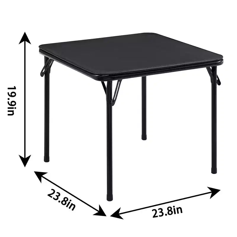 Kids Folding Square Table, Portable Card and Game Table, Black/Blue