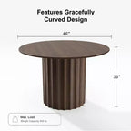 46" Round Solid Wood Dining Table, Kitchen Table