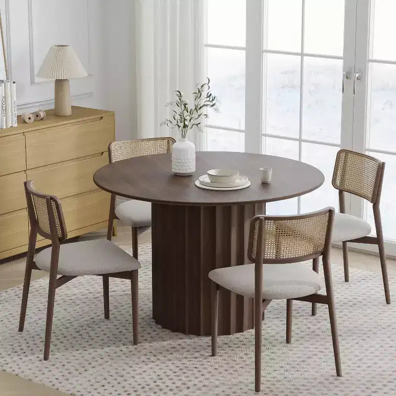 46" Round Solid Wood Dining Table, Kitchen Table
