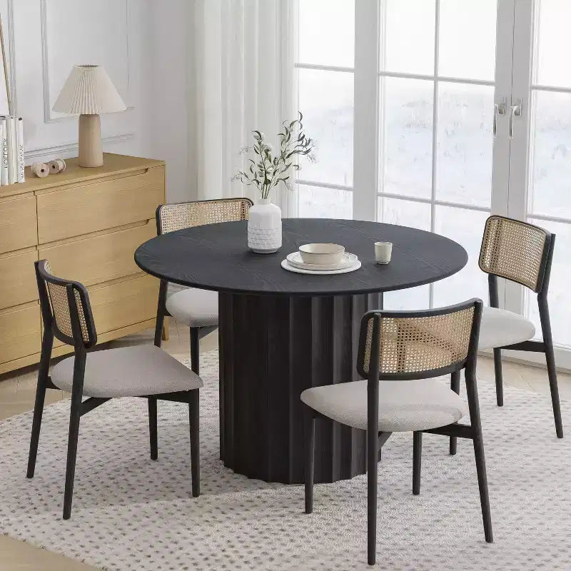46" Round Solid Wood Dining Table, Kitchen Table