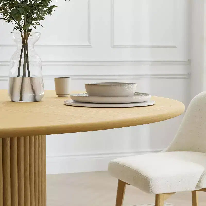 46" Round Solid Wood Dining Table, Kitchen Table