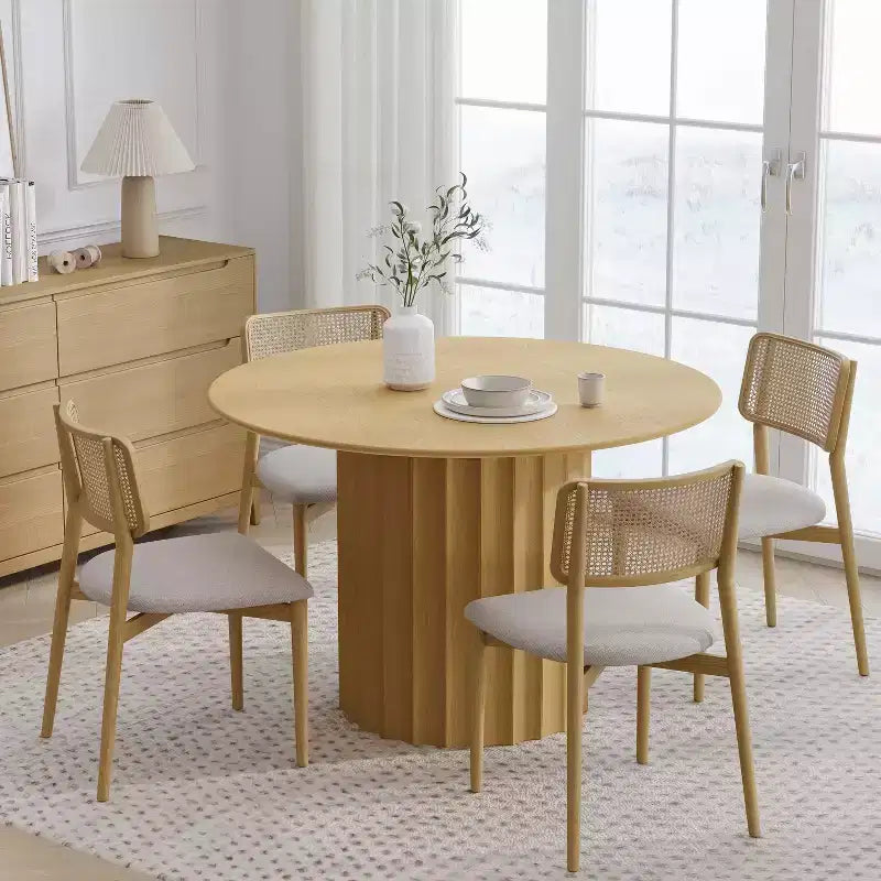46" Round Solid Wood Dining Table, Kitchen Table