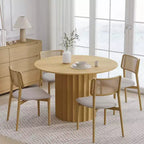 46" Round Solid Wood Dining Table, Kitchen Table