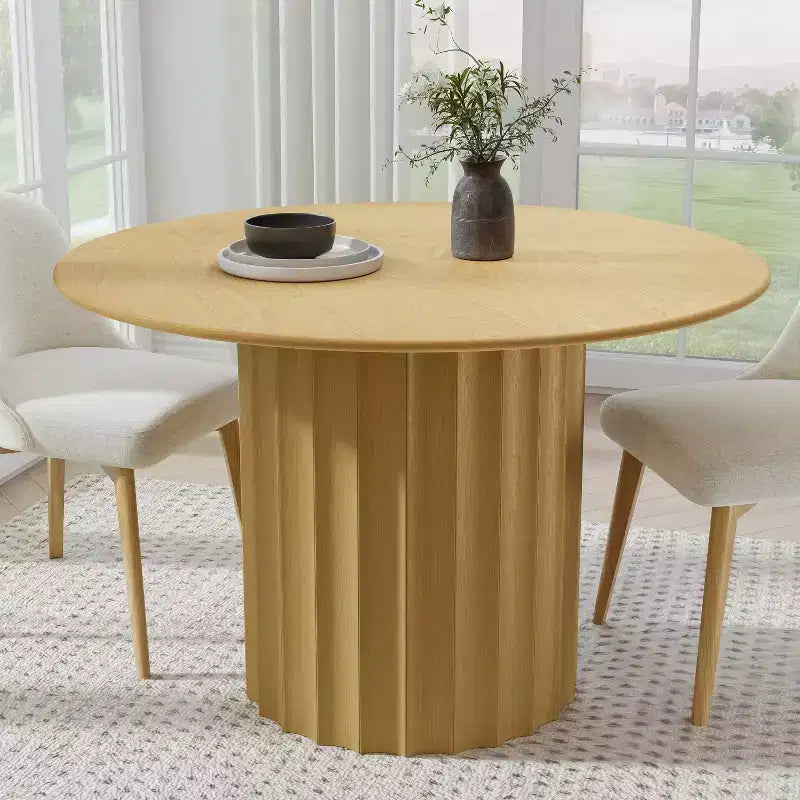46" Round Solid Wood Dining Table, Kitchen Table
