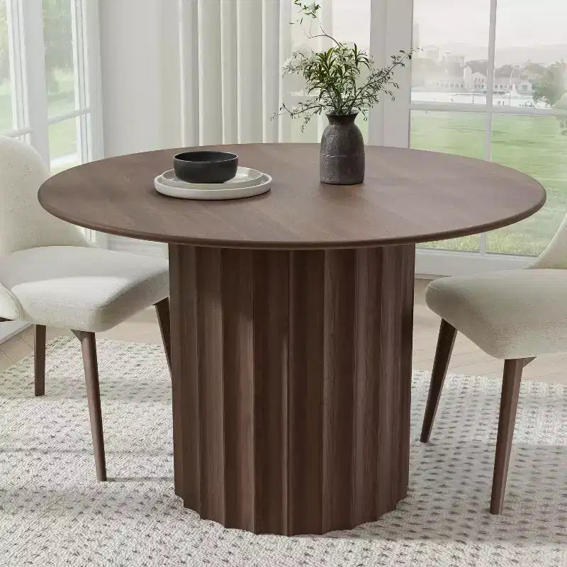 46" Round Solid Wood Dining Table, Kitchen Table