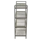 4-Tier Metal Shoe Rack, Stretched Metal Shelving with Center Supports, Durable Frame with Handles, 12 Pair Capacity, Nickel