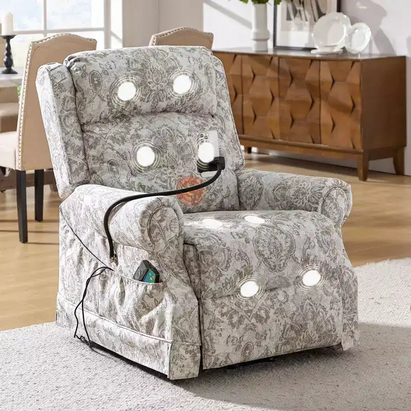 Lift Assist Power Recliner with Massage, Heat and Manual Headrest