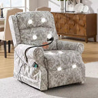 Lift Assist Power Recliner with Massage, Heat and Manual Headrest
