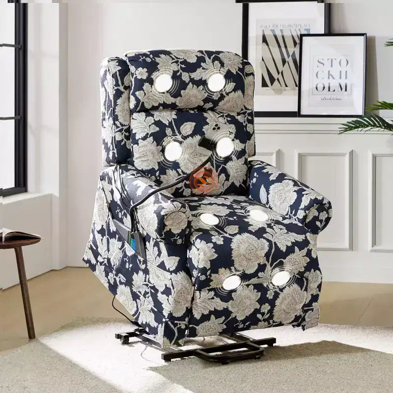 Lift Assist Power Recliner with Massage, Heat and Manual Headrest