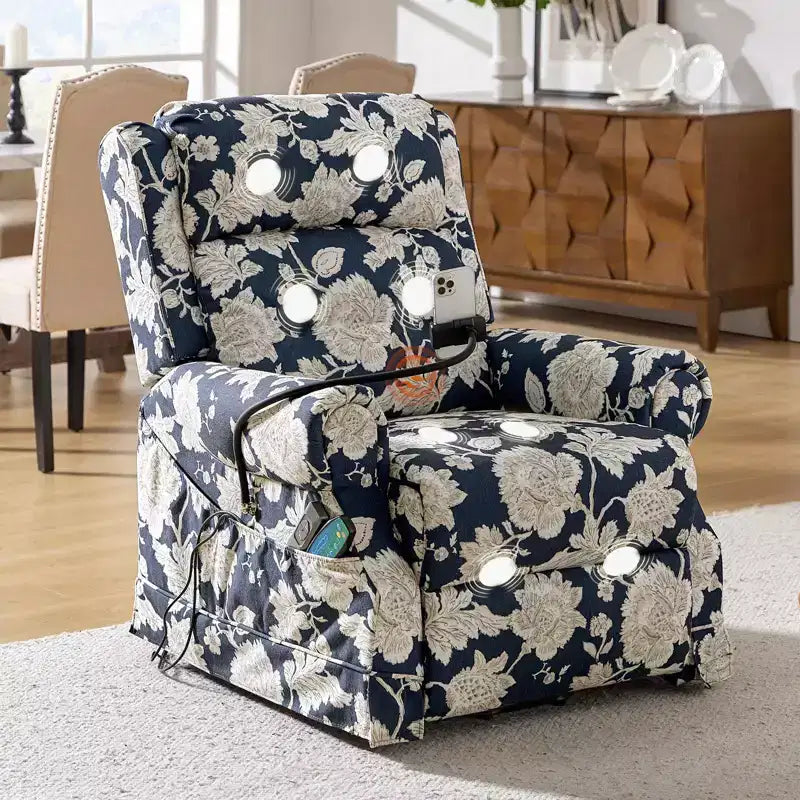 Lift Assist Power Recliner with Massage, Heat and Manual Headrest