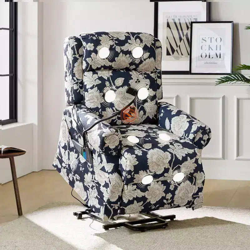 Lift Assist Power Recliner with Massage, Heat and Manual Headrest