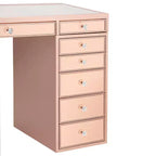 Premium Mirrored Vanity Table with Crystal Knobs and Mirror Drawers