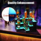 Drankfles Displayplank, 3-lagen 20-inch acryl verlichte flesdisplay met afstandsbediening en app-bediening