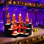 Drankfles Displayplank, 3-lagen 20-inch acryl verlichte flesdisplay met afstandsbediening en app-bediening