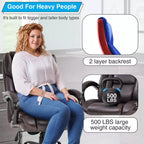 Big and Tall Office Chair 500lbs, Executive Computer Chair with Lumbar Support