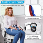 Big and Tall Office Chair 500lbs, Executive Computer Chair with Lumbar Support