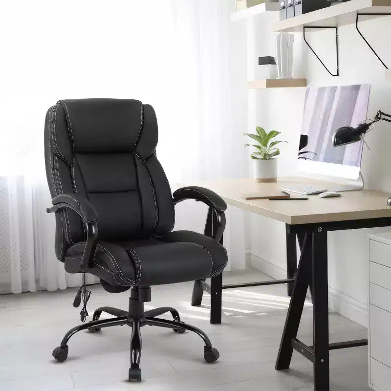 Big and Tall Office Chair 500lbs, Executive Computer Chair with Lumbar Support