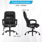 Big and Tall Office Chair 500lbs, Executive Computer Chair with Lumbar Support