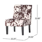 Contemporary 22" Slipper Pattern Accent Chair