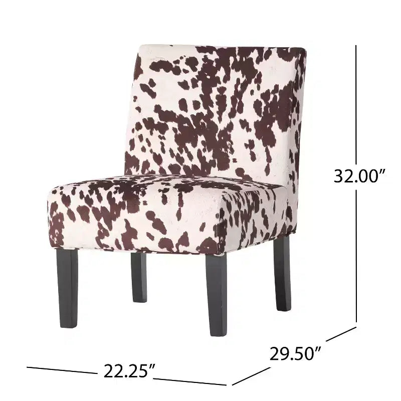 Contemporary 22" Slipper Pattern Accent Chair