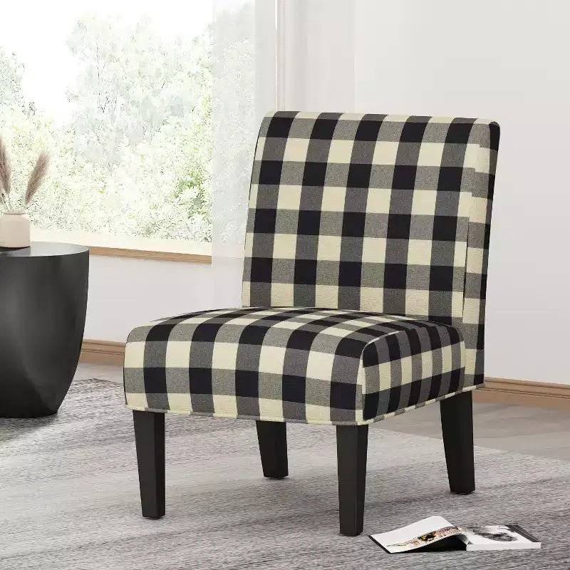 Contemporary 22" Slipper Pattern Accent Chair