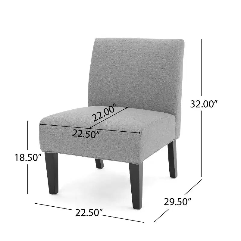 Contemporary 22" Slipper Pattern Accent Chair