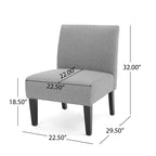 Contemporary 22" Slipper Pattern Accent Chair
