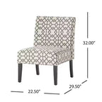 Contemporary 22" Slipper Pattern Accent Chair
