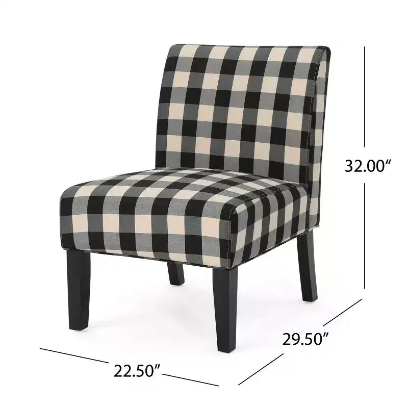 Contemporary 22" Slipper Pattern Accent Chair