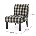 Contemporary 22" Slipper Pattern Accent Chair