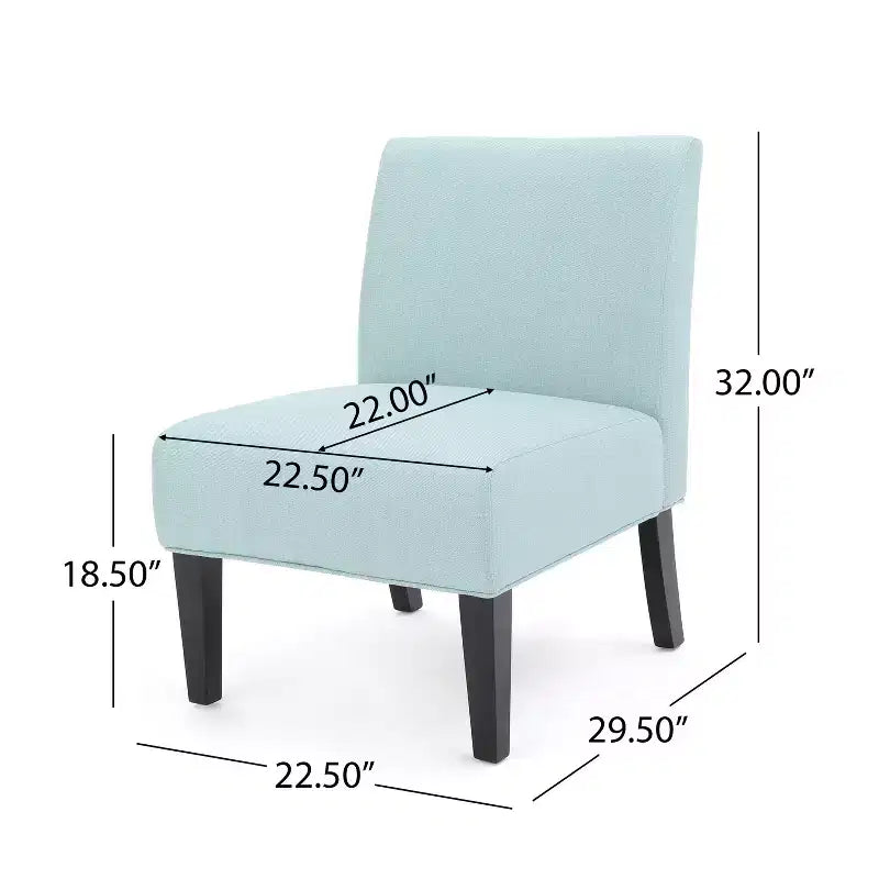 Contemporary 22" Slipper Pattern Accent Chair