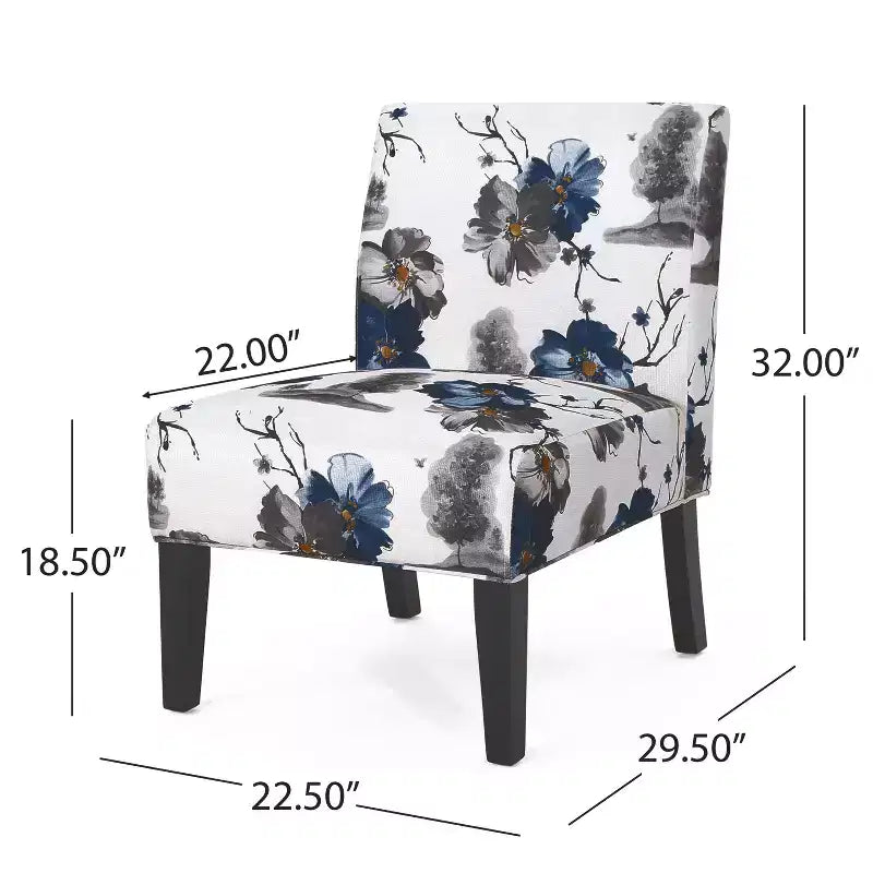 Contemporary 22" Slipper Pattern Accent Chair