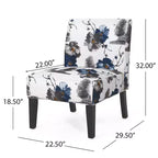 Contemporary 22" Slipper Pattern Accent Chair