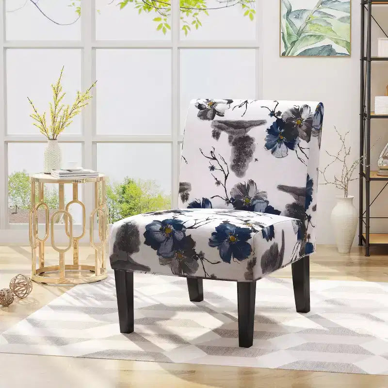 Contemporary 22" Slipper Pattern Accent Chair