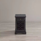 USB Charging Chairside End Table with Hidden Outlets