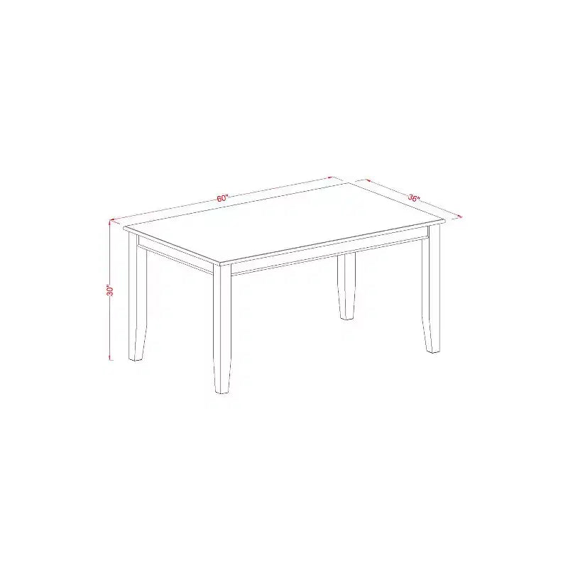 Rectangular Dining Table, 36x60 Inches