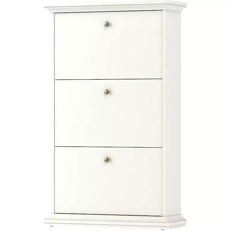 3 Drawer Shoe Cabinet, White