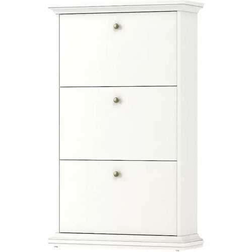 3 Drawer Shoe Cabinet, White