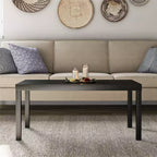 Parsons Style Coffee Table, Black Oak Finish