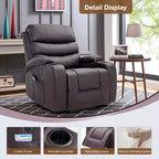 Power Lift Recliner Chair with Massage and Heat for Elderly, with 2 Cup Holders