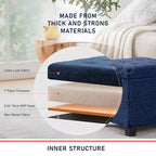 15" Square Linen Storage Ottoman with Legs