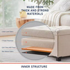 15" Square Linen Storage Ottoman with Legs