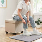 15" Square Linen Storage Ottoman with Legs