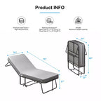 Folding Bed with Mattress, Portable Guest Bed Camping Cot, Soft Padded Rollaway Sleeping Bed