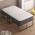Folding Bed with Mattress, Portable Guest Bed Camping Cot, Soft Padded Rollaway Sleeping Bed