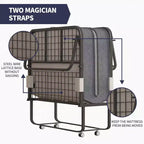 Folding Bed with Mattress, Portable Guest Bed Camping Cot, Soft Padded Rollaway Sleeping Bed